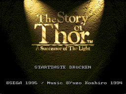 The Story of Thor Title Screen
